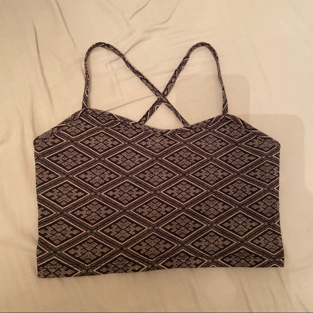 Tribal print crop top